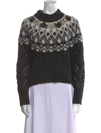 Veronica Beard Printed Crew Neck Sweater