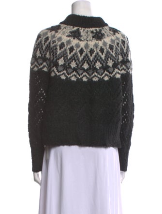 Veronica Beard Printed Crew Neck Sweater