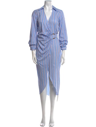 Veronica Beard Striped Midi Length Dress