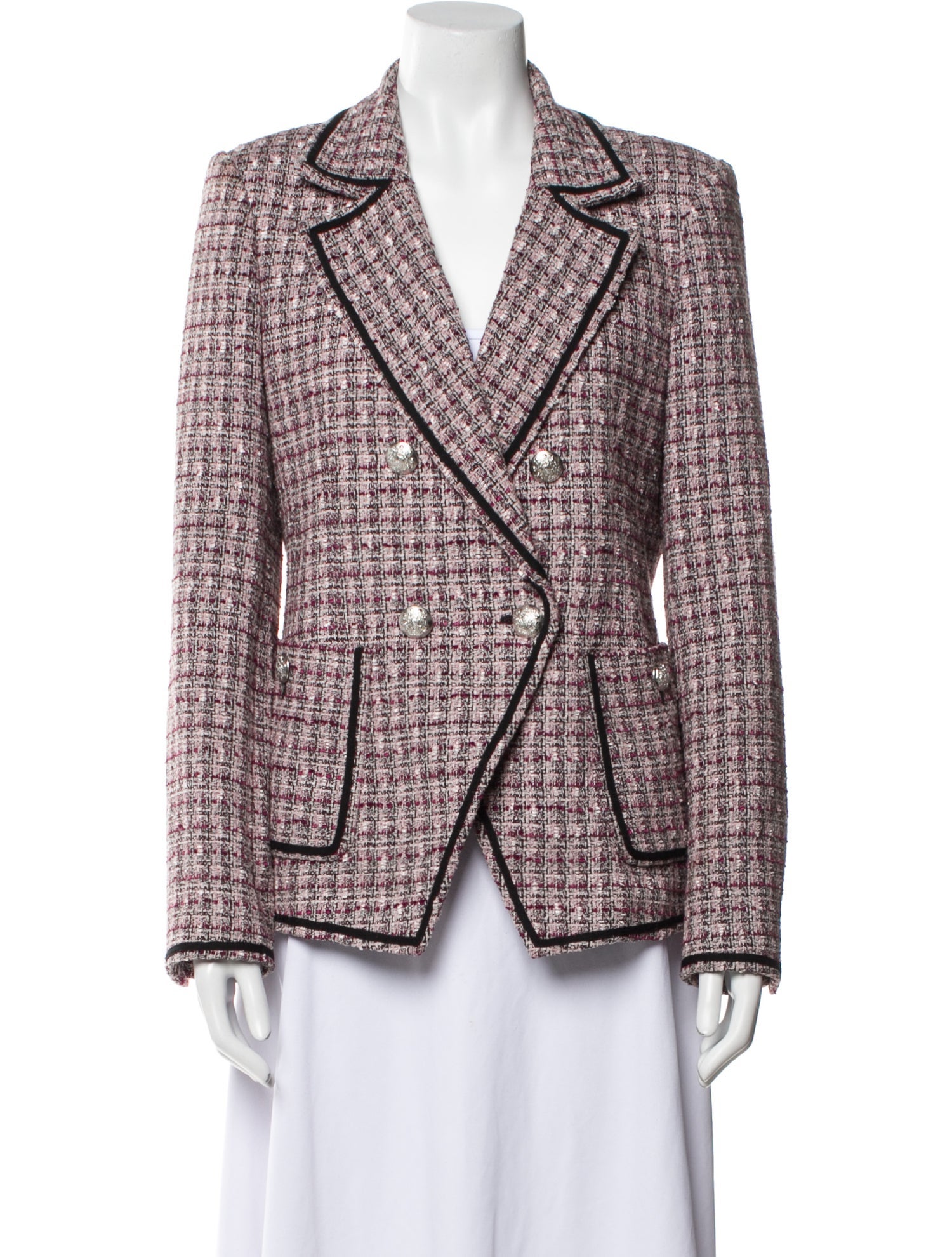 Veronica Beard Plaid Print Blazer