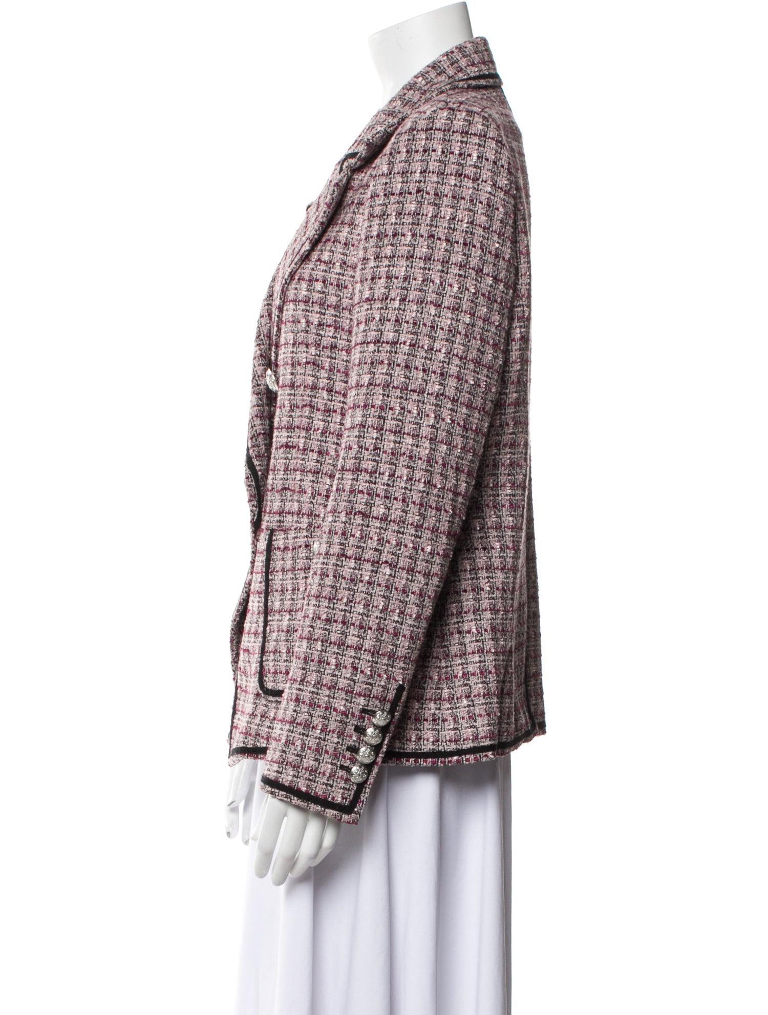 Veronica Beard Plaid Print Blazer