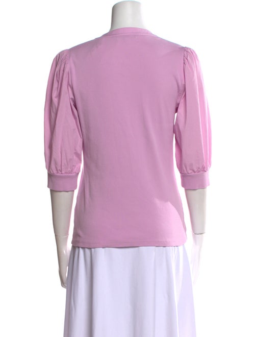 Veronica Beard V-Neck Three-Quarter Sleeve Polo