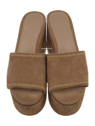Veronica Beard Suede Whipstitch Trim Slides