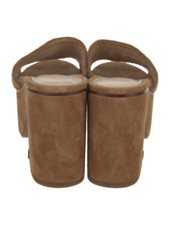 Veronica Beard Suede Whipstitch Trim Slides