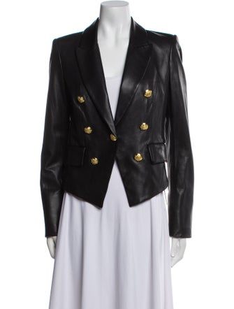Veronica Beard Lamb Leather Blazer