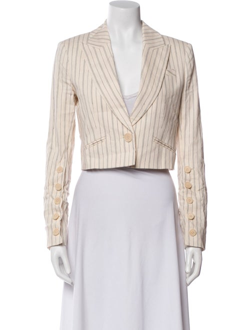 Veronica Beard Linen Striped Blazer