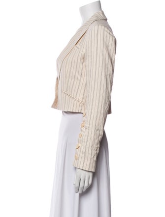 Veronica Beard Linen Striped Blazer