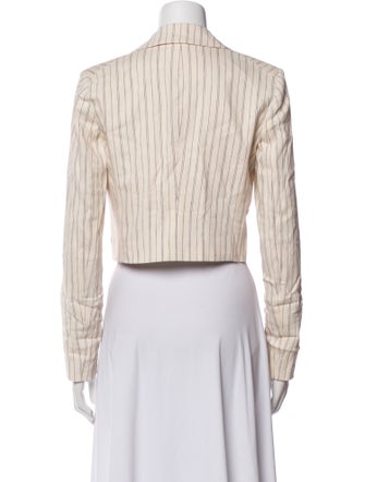 Veronica Beard Linen Striped Blazer