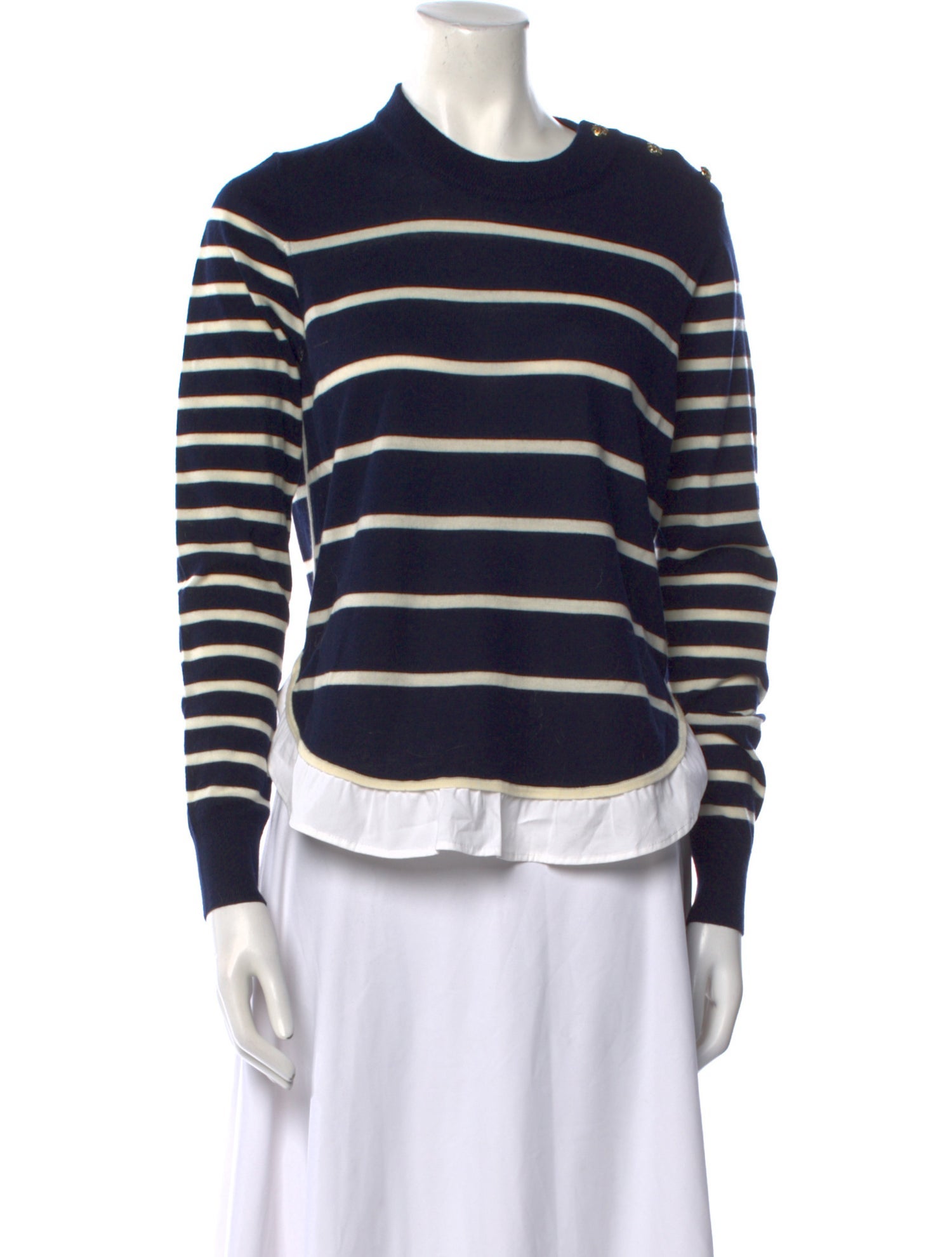 Veronica Beard Merino Wool Striped Sweater