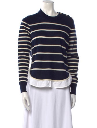 Veronica Beard Merino Wool Striped Sweater