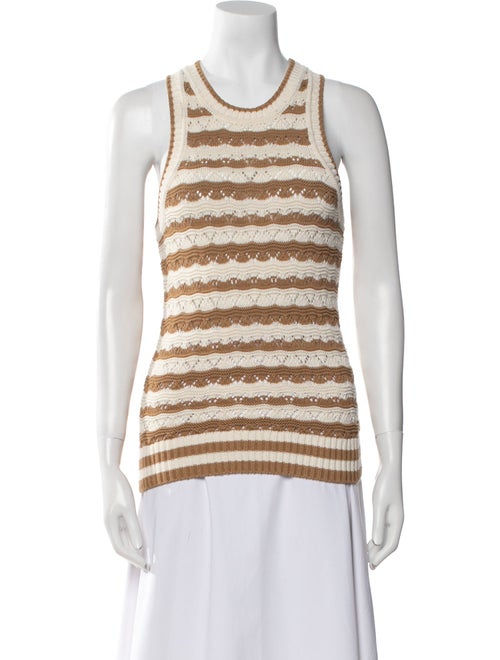 Veronica Beard Striped Scoop Neck Top