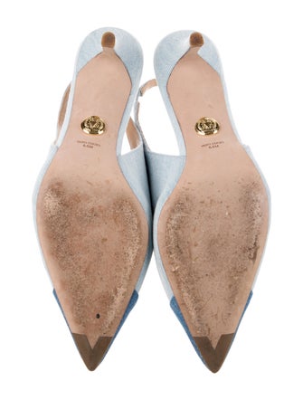 Veronica Beard Suede Colorblock Pattern Slingback Pumps