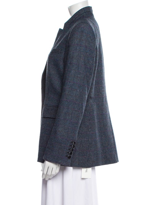 Veronica Beard Wool Plaid Print Blazer