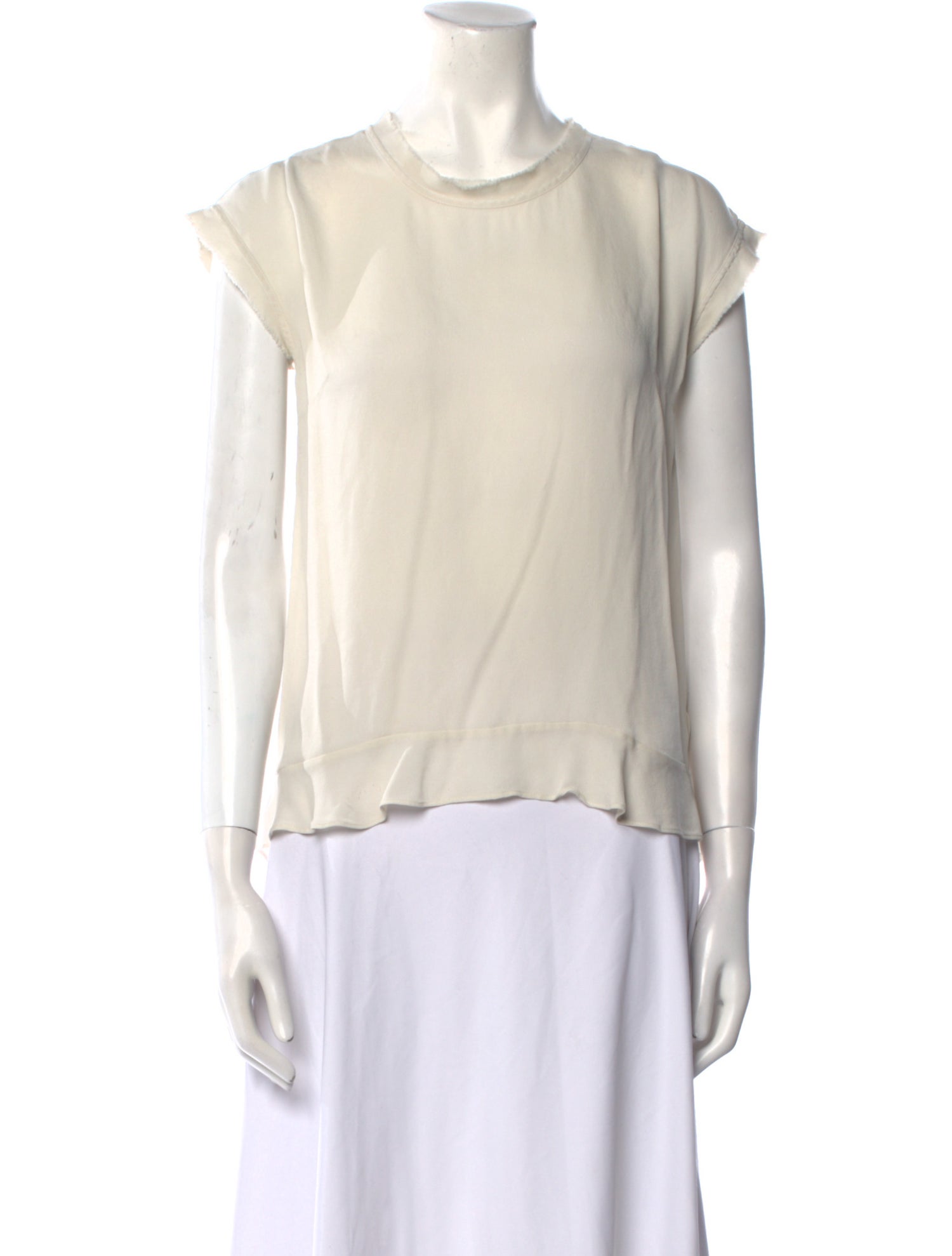 Veronica Beard Silk Crew Neck Blouse