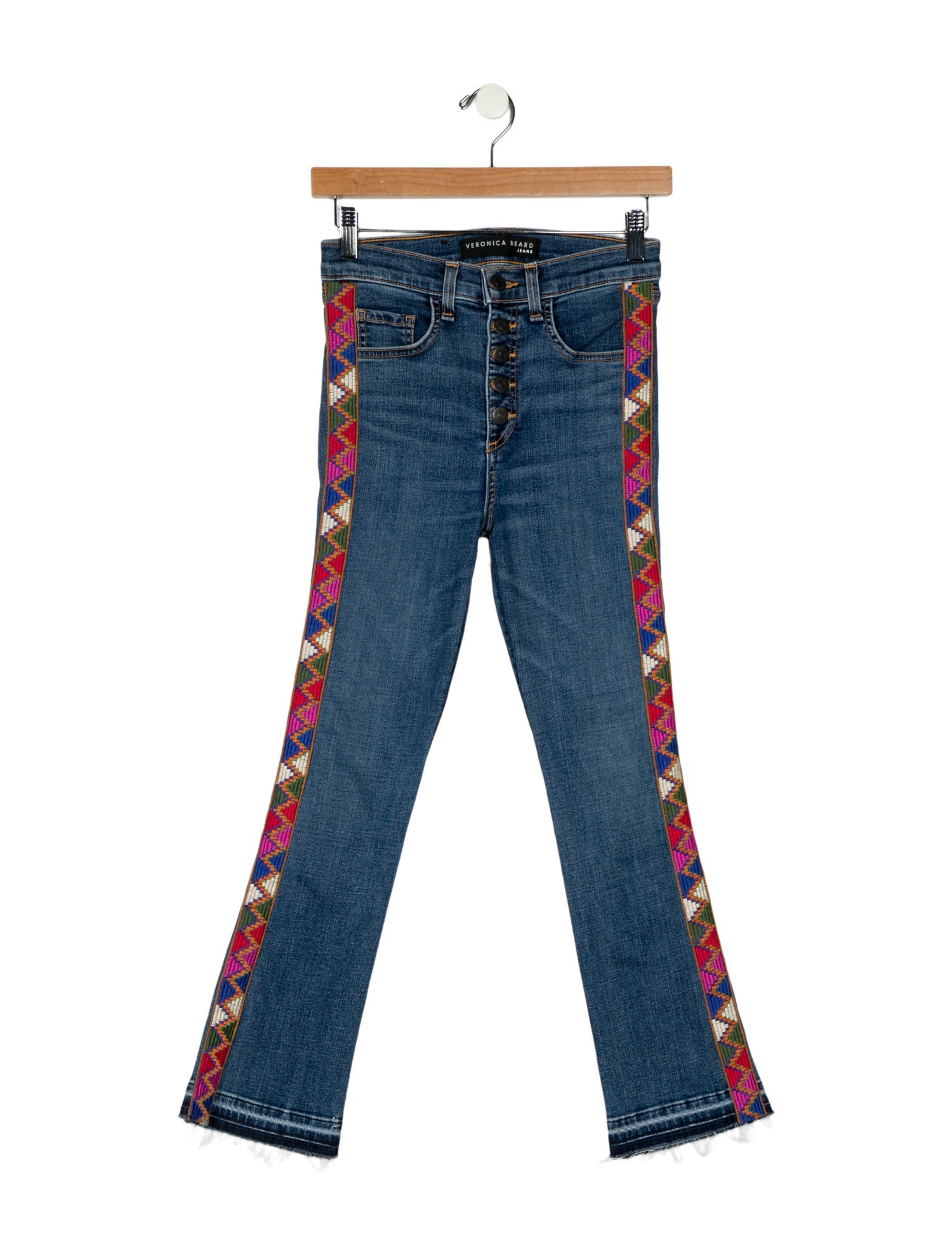Veronica Beard Mid-Rise Straight Leg Jeans