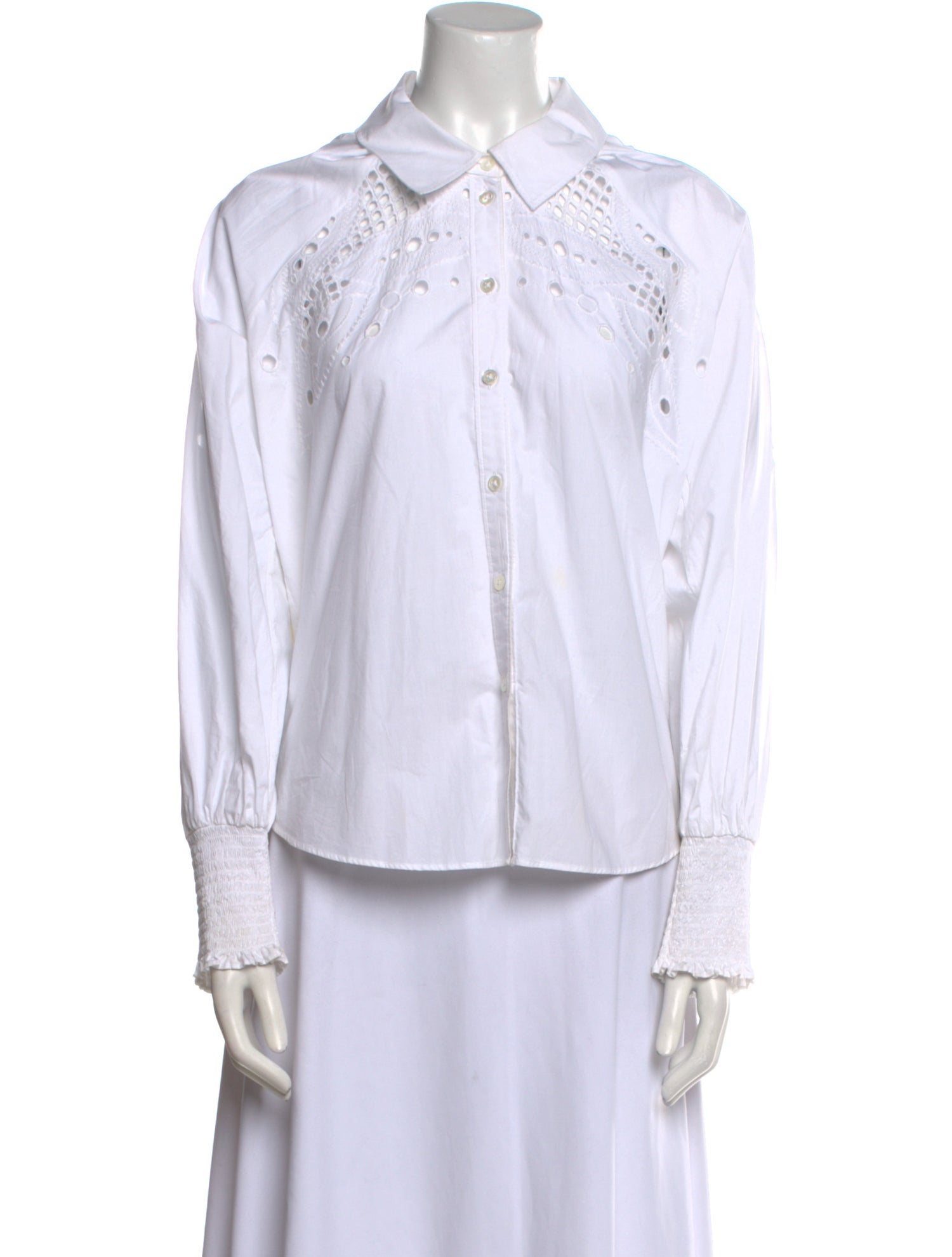 Veronica Beard Long Sleeve Button-Up Top