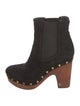 Veronica Beard Suede Studded Accents Chelsea Boots