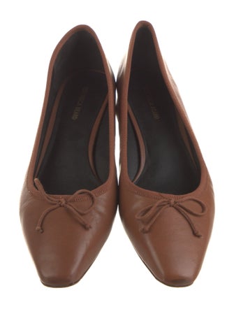 Veronica Beard Leather Bow Accents Pumps