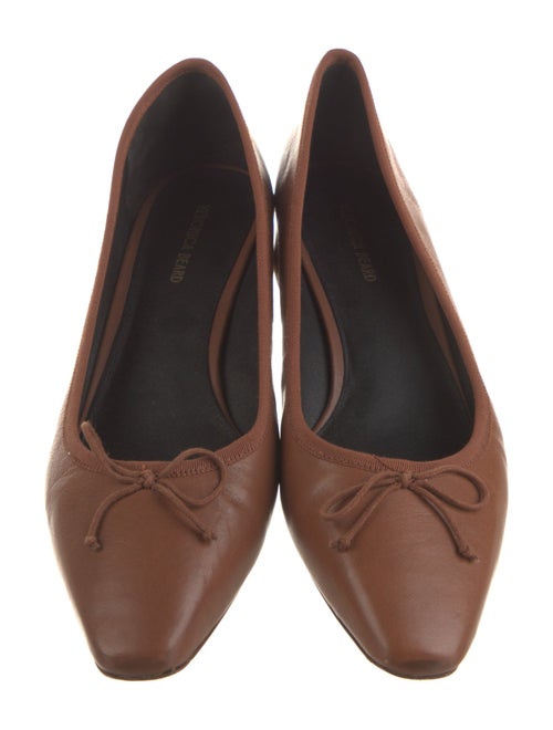 Veronica Beard Leather Bow Accents Pumps