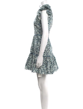 Veronica Beard Floral Print Mini Dress