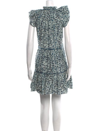 Veronica Beard Floral Print Mini Dress