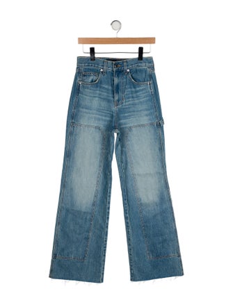 Veronica Beard High-Rise Wide Leg Jeans