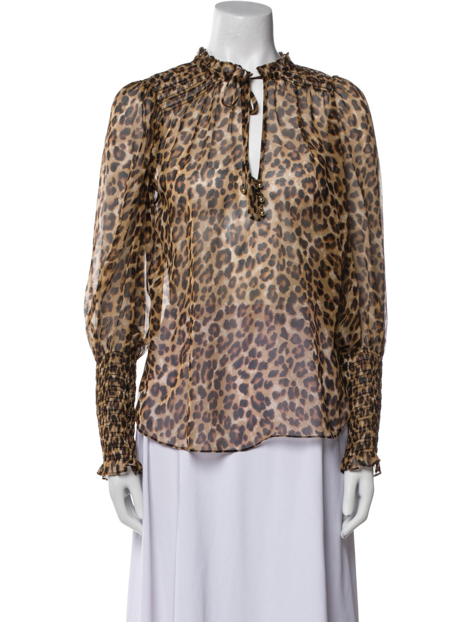 Veronica Beard Silk Animal Print Blouse w/ Tags