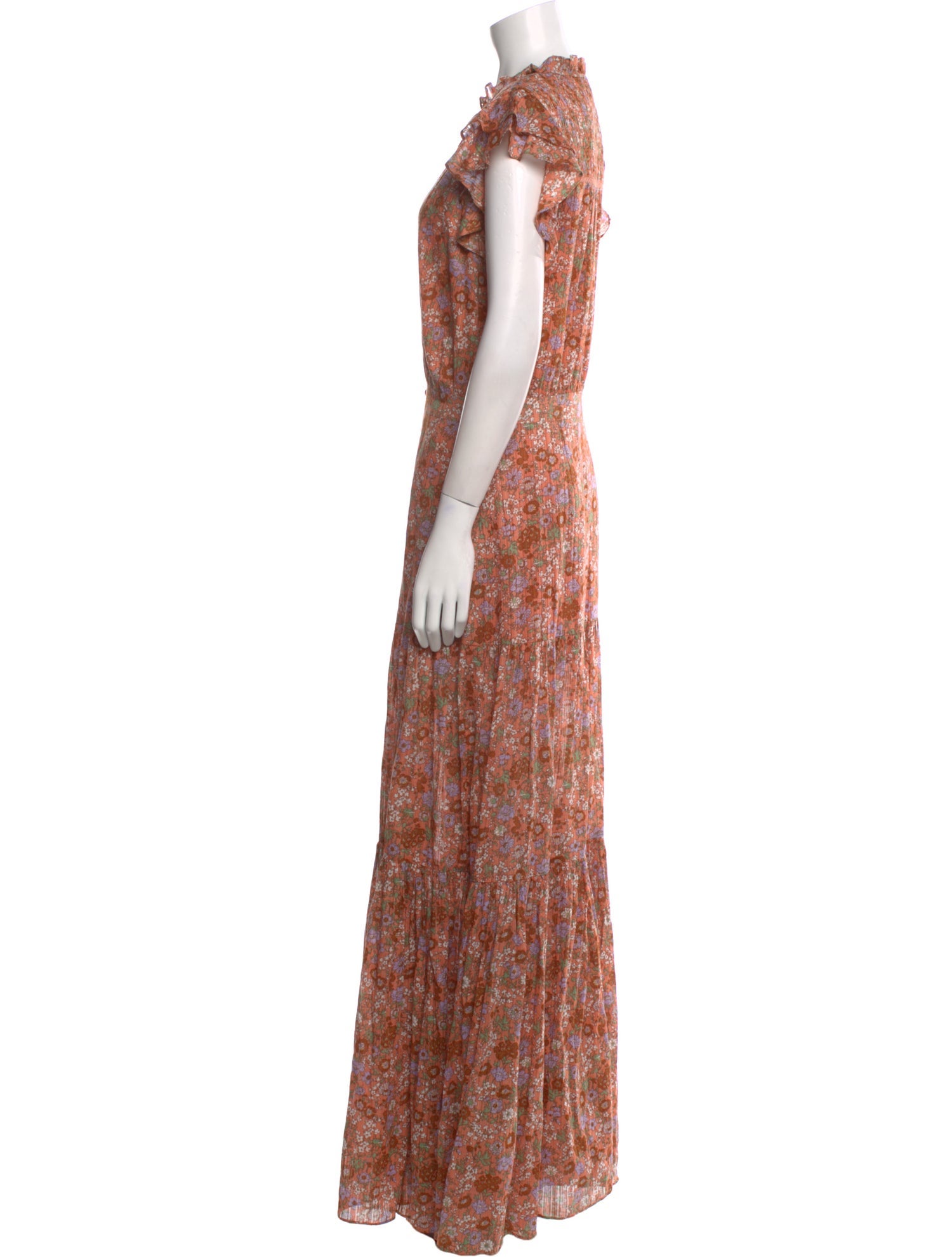 Veronica Beard Floral Print Long Dress