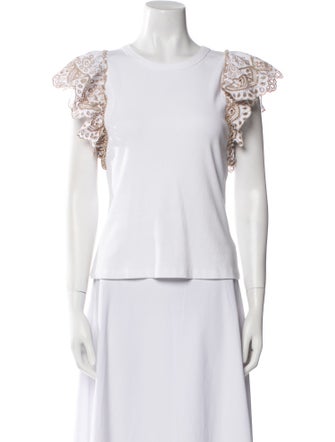 Veronica Beard Crew Neck Short Sleeve T-Shirt