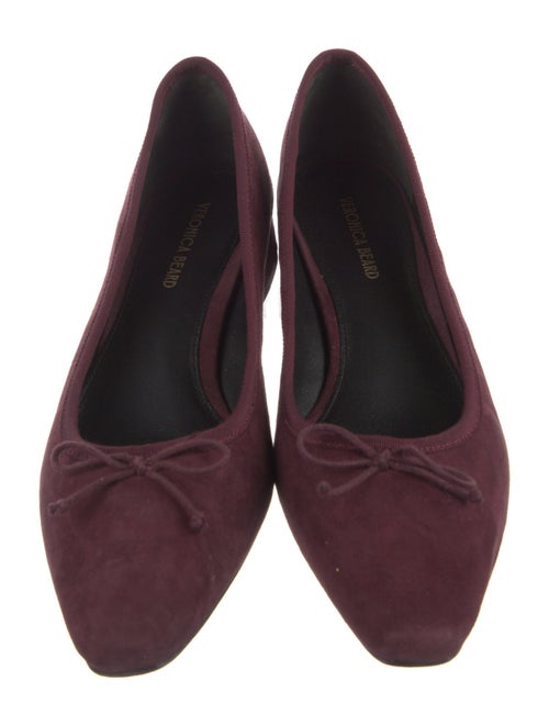Veronica Beard Suede Bow Accents Ballet Flats