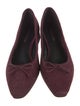 Veronica Beard Suede Bow Accents Ballet Flats