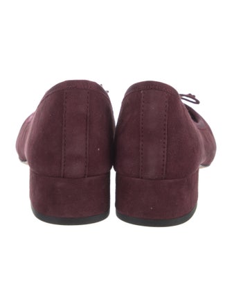 Veronica Beard Suede Bow Accents Ballet Flats