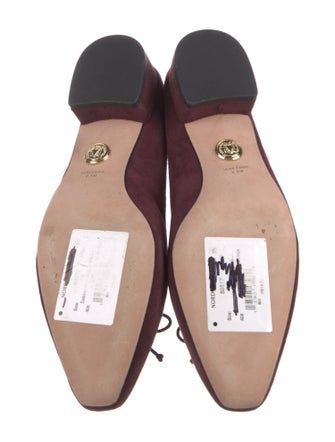 Veronica Beard Suede Bow Accents Ballet Flats