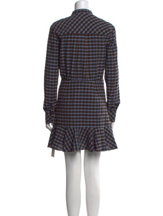 Veronica Beard Plaid Print Mini Dress