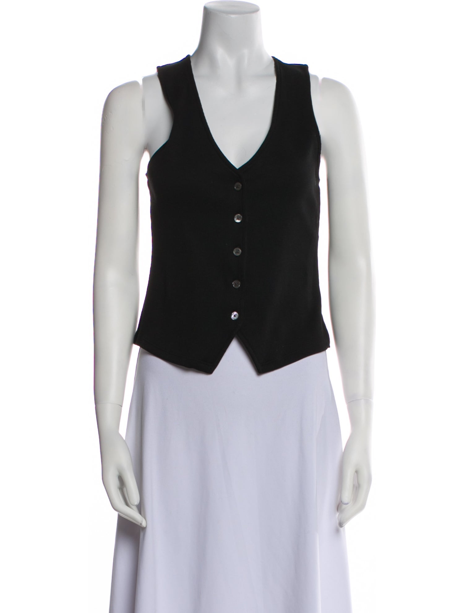 Veronica Beard Cable Knit V-Neck Crop Top