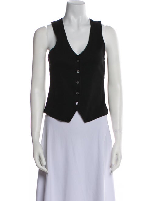 Veronica Beard Cable Knit V-Neck Crop Top