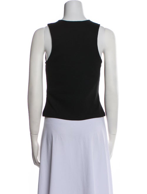 Veronica Beard Cable Knit V-Neck Crop Top