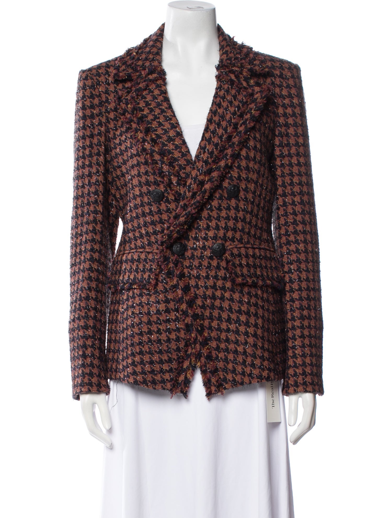Veronica Beard Plaid Print Blazer
