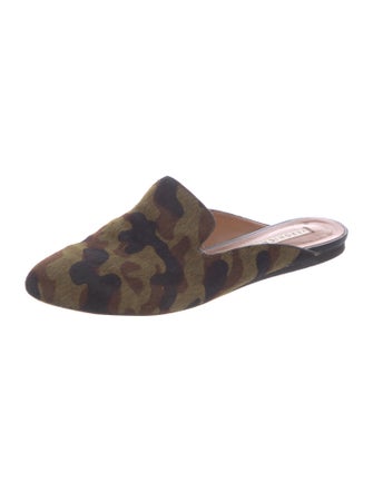 Veronica Beard Ponyhair Printed Mules