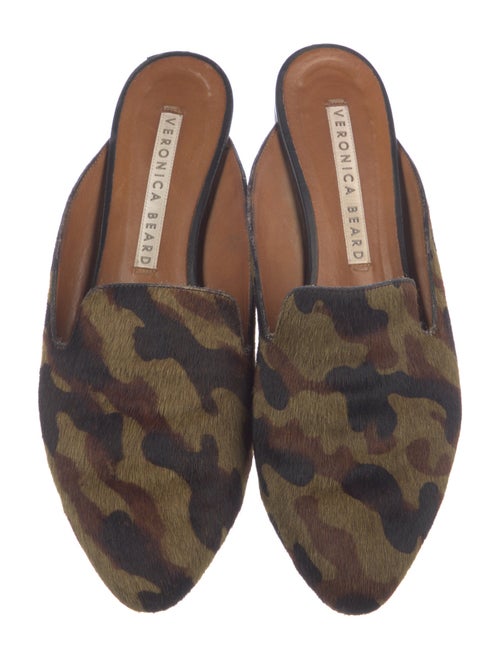 Veronica Beard Ponyhair Printed Mules