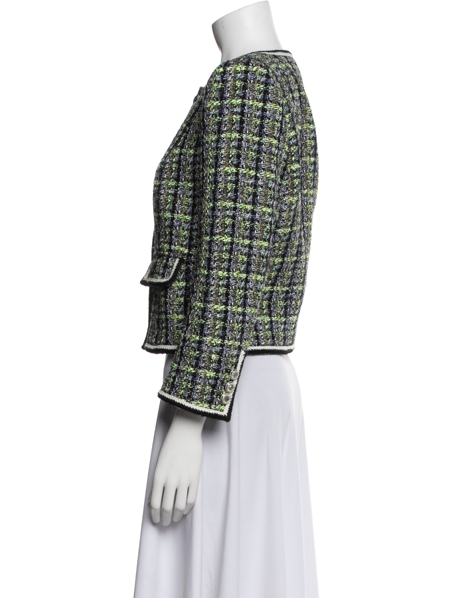 Veronica Beard Tweed Pattern Evening Jacket