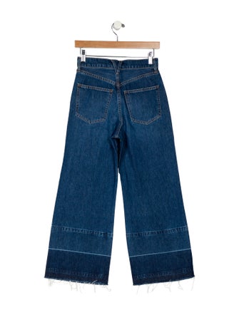 Veronica Beard Low-Rise Wide Leg Jeans