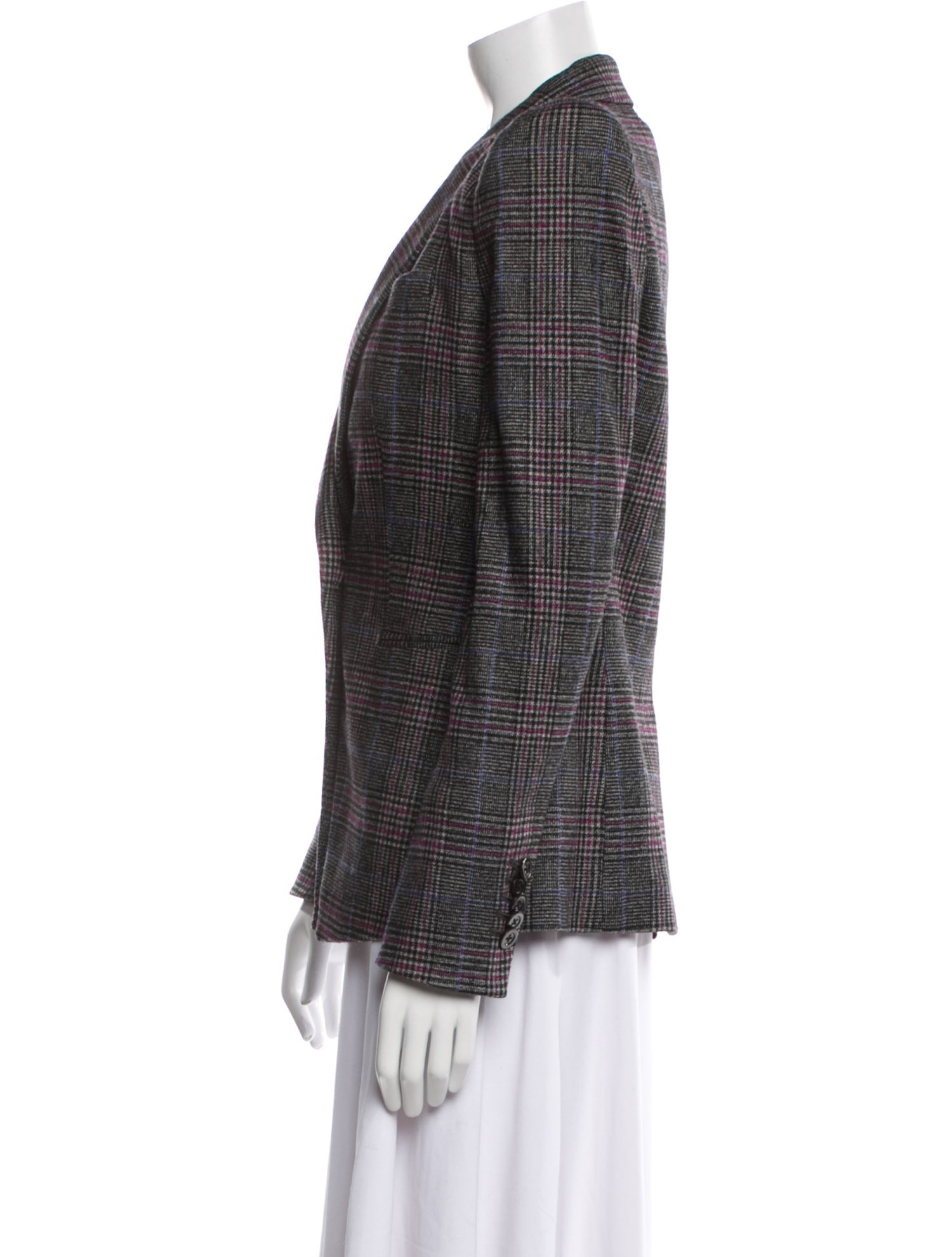 Veronica Beard Plaid Print Blazer