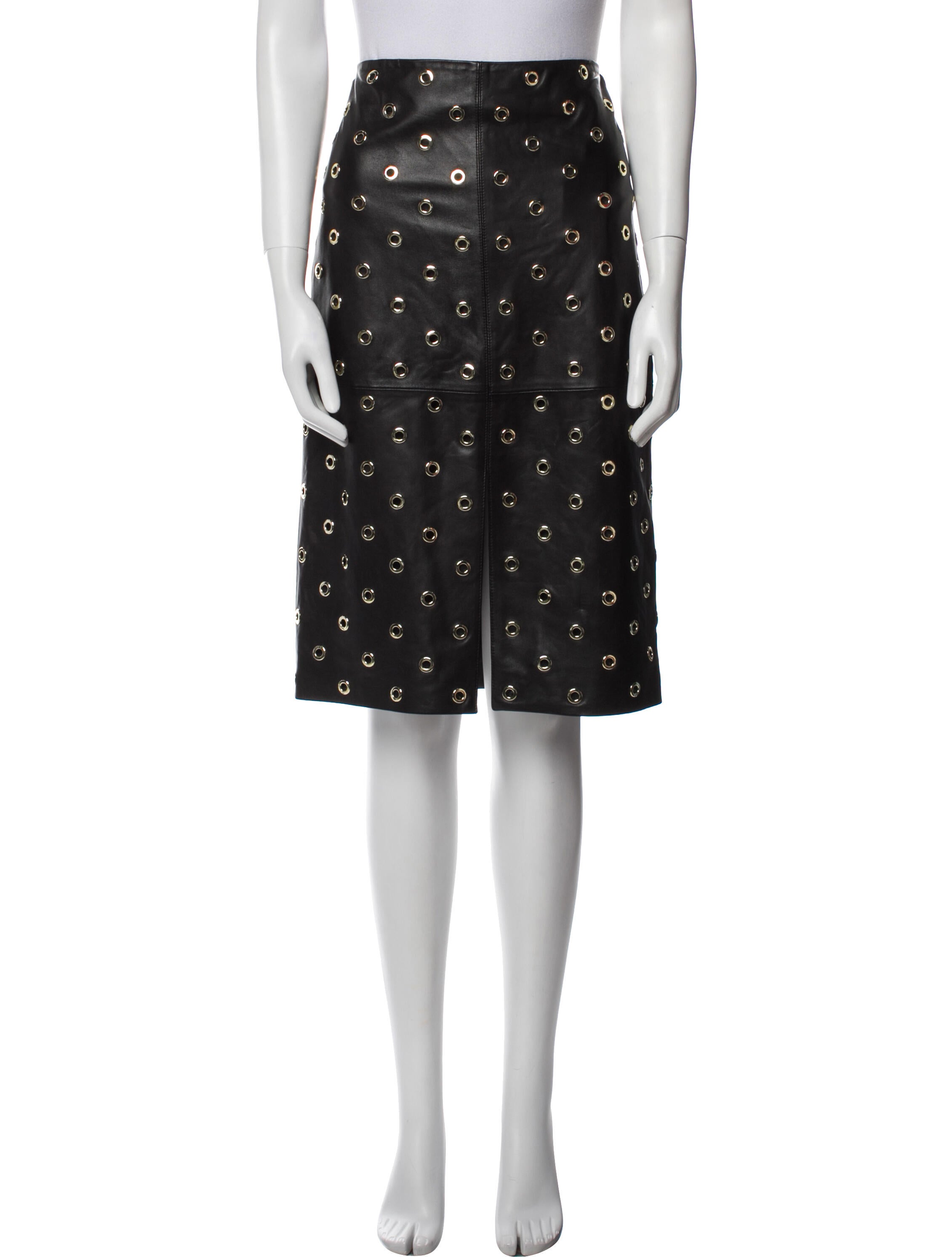 Veronica Beard Lamb Leather Knee-Length Skirt w/ Tags