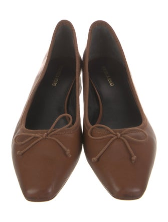 Veronica Beard Leather Bow Accents Pumps