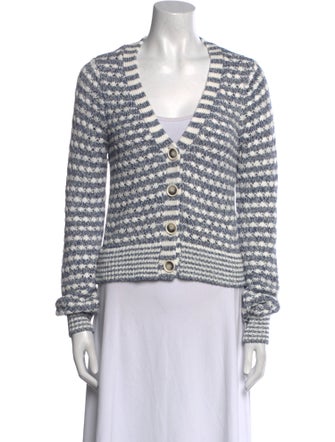 Veronica Beard Printed V-Neck Crop Top