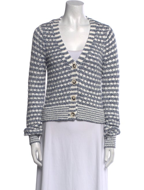 Veronica Beard Printed V-Neck Crop Top