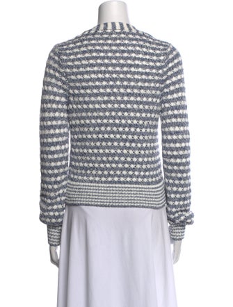 Veronica Beard Printed V-Neck Crop Top