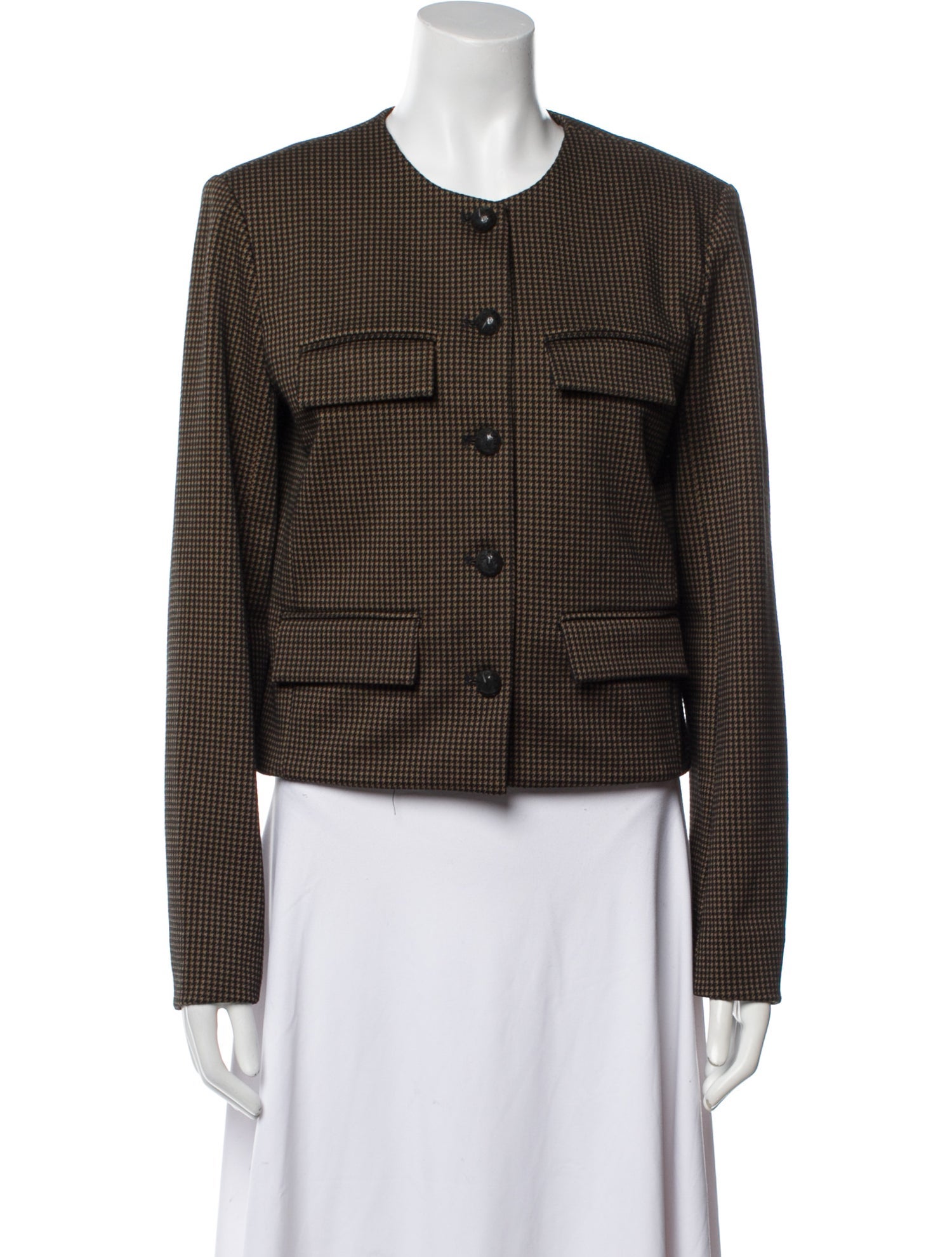 Veronica Beard Plaid Print Evening Jacket