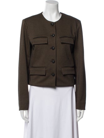 Veronica Beard Plaid Print Evening Jacket